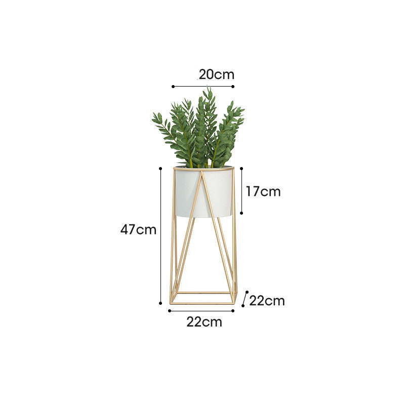 Home Minimalist Iron Flower Rack Shelves
