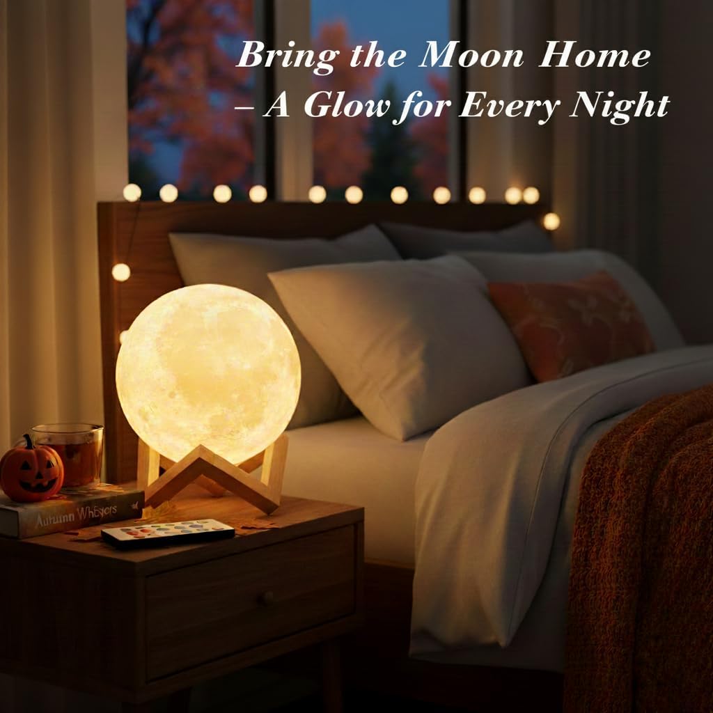 16-Color Lamp With Stand And Remote, Moon Lamp