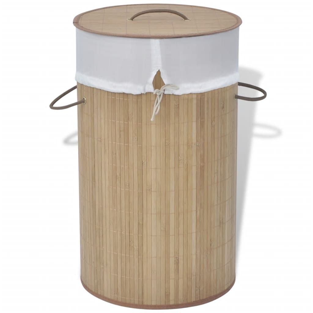 - Round Laundry Basket Natural   Round Laundry Basket