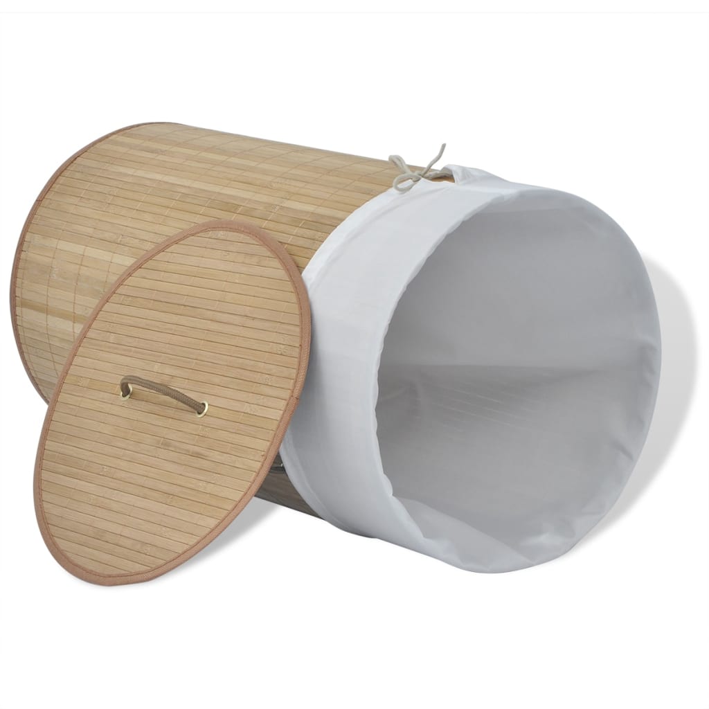 - Round Laundry Basket Natural   Round Laundry Basket