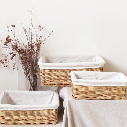Desktop Debris Baskets Rattan Storage Basket